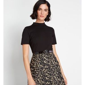 ModCloth A Leading Delight Mock Neck Dress
